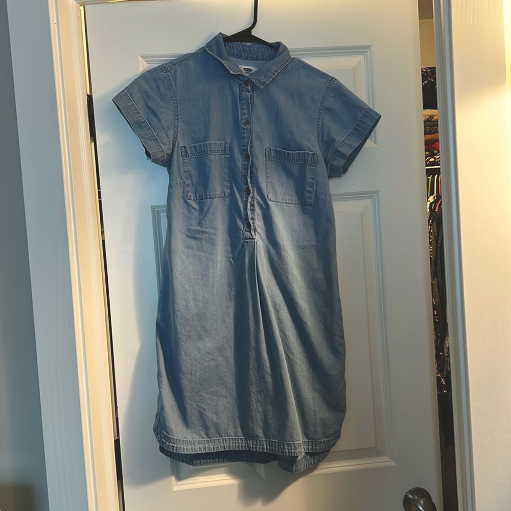 Chambray collared dress